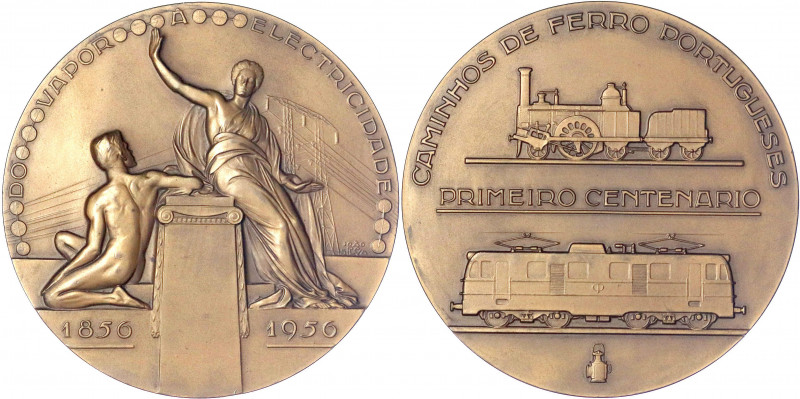 Eisenbahn
Portugal: Bronzemedaille 1956 zum 100j. Bestehen der portug. Eisenbah...