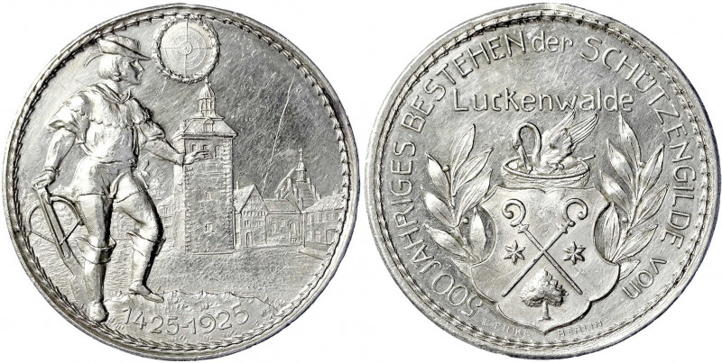Schützenmedaillen
Luckenwalde
Silbermedaille 1925 von Finke, Berlin. 500j. Bes...