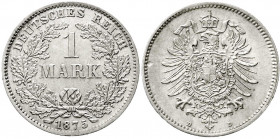 1 Mark kleiner Adler, Silber 1873-1887
1875 D. vorzüglich/Stempelglanz, winz. Schrötlingsfehler. Jaeger 9.