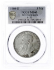 Sachsen-Meiningen
Georg II., 1866-1914
3 Mark 1908 D. Im PCGS-Blister mit Grading MS 66. Stempelglanz, Prachtexemplar mit feiner Tönung, selten in d...
