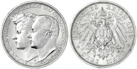Sachsen-Weimar-Eisenach
Wilhelm Ernst, 1901-1918
3 Mark 1910 A. Mit Feodora. vorzüglich/Stempelglanz. Jaeger 162.