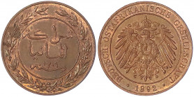 Deutsch Ostafrika
Pesa 1892. fast Stempelglanz. Jaeger N 710.