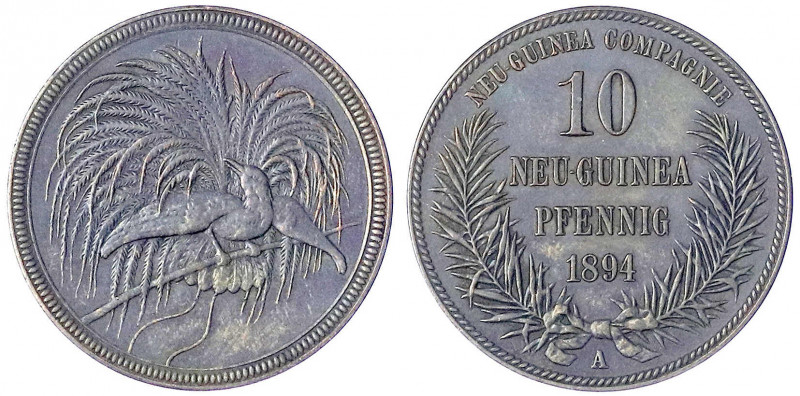 Deutsch-Neuguinea
Neuguinea Compagnie
10 Neuguinea-Pfennig 1894 A. sehr schön....