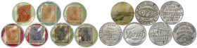 Hamburg
7 X Briefmarkenkapselgeld: Kräuter-Mayer, Seitz Gebrüder, Zerni, Jungfernstieg, Adolf Jörss, Lisette Likör, Opel Ernst Dello & Co. meist vorz...