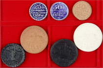 Lots
Schuber mit 7 Majolika-Münzen von Höhr und Schwäbisch-Hall. vorzüglich