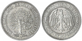 Kursmünzen
5 Reichsmark Eichbaum Silber 1927-1933
1928 A. vorzüglich/Stempelglanz. Jaeger 331.