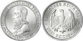 Gedenkmünzen
3 Reichsmark Tübingen
1927 F. fast Stempelglanz. Jaeger 328.