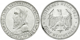 Gedenkmünzen
5 Reichsmark Tübingen
1927 F. sehr schön, Kratzer. Jaeger 329.