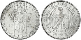 Gedenkmünzen
5 Reichsmark Meissen
1929 E. vorzüglich. Jaeger 339.