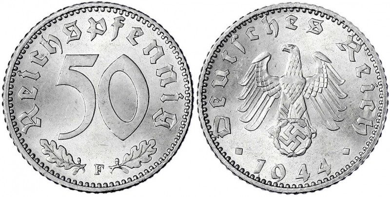 Klein/- und Kursmünzen
50 Reichspfennig, Aluminium 1939-1944
1944 F. fast Stem...