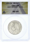 Gedenkmünzen
5 Deutsche Mark, Silber, 1952-1979
Fichte 1964 J. Im ANACS-Blister mit Grading MS 64. fast Stempelglanz. Jaeger 393.