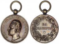 Bulgarien
Ferdinand, 1887-1918
Bronze-Verdienstmedaille o.J. (verliehen ab 1883 bis 1946). "Für Verdienst". 28 mm. vorzüglich. Barac 12.