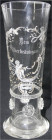Glas
Trinkglas um 1860/1870 zur Silberhochzeit. "Dem Silberbräutigam". Höhe 17,7 cm.