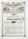 Historische Wertpapiere
Österreich
Graz-Köflacher Eisenbahn- und Bergbau-Gesellschaft. Schuldverschreibung 400 Kronen 1902. III, gefaltet, selten