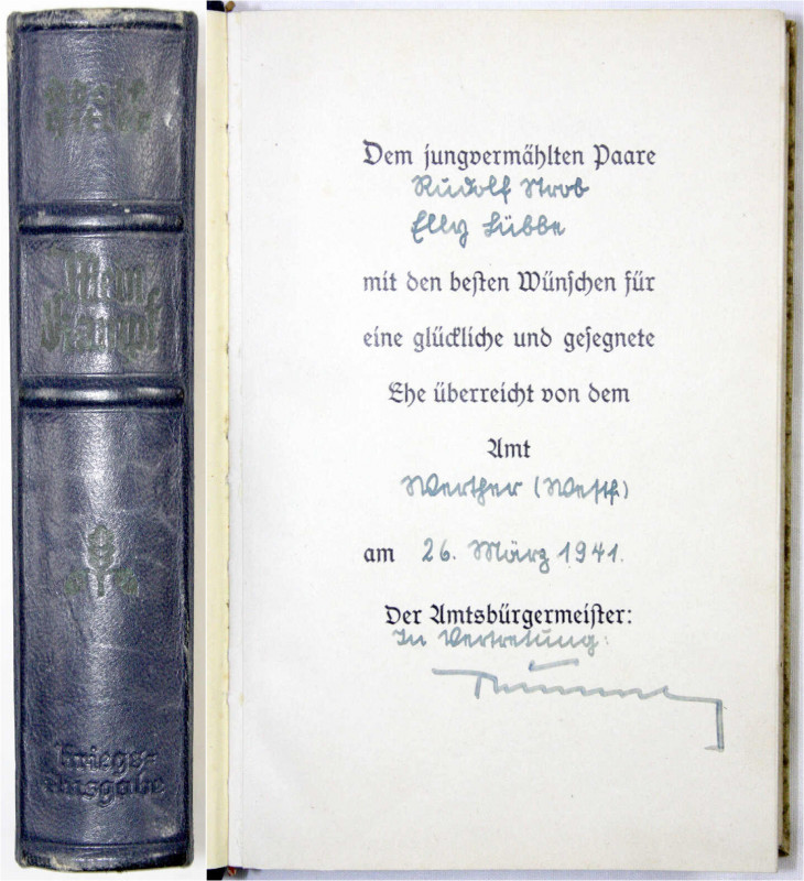 Drittes Reich, 1933-1945
Hitler, Adolf. Mein Kampf. München 1940 (538./542. Auf...