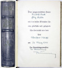 Drittes Reich, 1933-1945
Hitler, Adolf. Mein Kampf. München 1940 (538./542. Auflage) Kriegs-Hochzeitsausgabe des Amtes Werther (Westf.). Blaues Halbl...