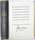 Drittes Reich, 1933-1945
Hitler, Adolf. Mein Kampf. München 1940 (553./557. Auflage) Kriegs-Hochzeitsausgabe der Hansestadt Bremen. Mit Faksimile-Unt...