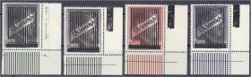 Ausland
Österreich
1 RM - 5 RM Gitteraufdruck 1945, postfrische Luxuserhaltung, rechte untere Bogenecke, jeder Wert geprüft GISB Zenker BPP. Mi. 240...