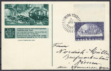 Ausland
Österreich
Postwertzeichen-Ausstellung WIPA in Wien 1933, gew. Papier, sauber gestempeltes Oberrandstück auf Postkarte. gestempelt. Michel 5...