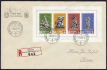 Ausland
Schweiz
Pro Patria 1940, sauber auf R-Brief, Luxuserhaltung. MI. 700,-++. Brief. Michel Block 5.