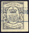 Deutschland
Altdeutschland
Oldenburg
3 Gr. Staatswappen mit Herzogkrone 1859, sauber gestempelt, vollrandig, signiert. Mi. 700,-€. gestempelt. Mich...
