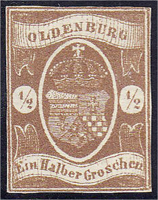 Deutschland
Altdeutschland
Oldenburg
1/2 Gr. Staatswappen mit Herzogkrone 186...