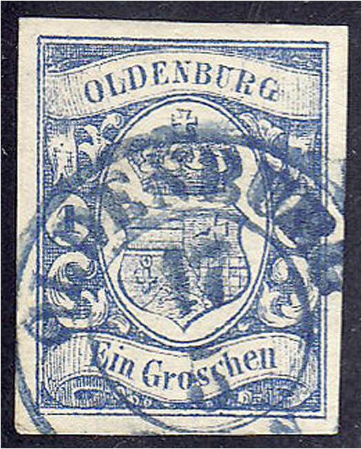 Deutschland
Altdeutschland
Oldenburg
1 Gr. Staatswappen mit Herzogkrone 1861,...