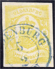 Deutschland
Altdeutschland
Oldenburg
3 Gr. Staatswappen mit Herzogkrone 1861, sauber gestempelt, vollrandig, gute Gesamterhaltung. Mi. 550,-€. gest...