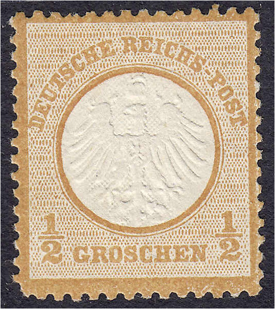 Deutschland
Deutsches Reich
1/2 Gr. kleiner Brustschild 1872, ungebrauchte Mar...
