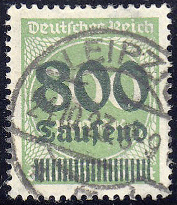Deutschland
Deutsches Reich
800 Tsd auf 500 M Freimarke 1923, sauber gestempel...