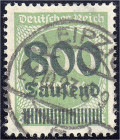 Deutschland
Deutsches Reich
800 Tsd auf 500 M Freimarke 1923, sauber gestempelt, bestens geprüft Peschl BPP. Mi. 2.000,-€. gestempelt. Michel 307....