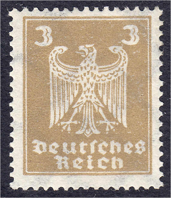 Deutschland
Deutsches Reich
3 Pf. Reichsadler 1924, postfrisch, Wz. Y (liegend...