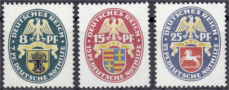 Deutschland
Deutsches Reich
8 Pf., 15 Pf. und 25 Pf. Deutsche Nothilfe 1928, d...