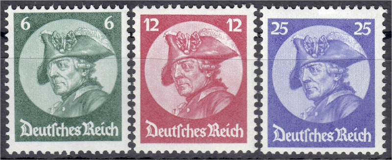 Deutschland
Deutsches Reich
6 Pf.-25 Pf. Fridericus 1933, kompletter Satz in p...