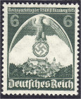 Deutschland
Deutsches Reich
6 Pf. Reichsparteitag 1935, ungebraucht, seitenverkehrtes Wasserzeichen (Schenkel nach rechts). Kurzbefund Schlegel BPP....