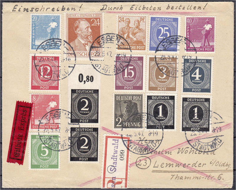 Deutschland
Alliierte Besetzung (Gemeinschaftsausgaben)
2 Pfg. Ziffern 1946, n...