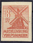 Deutschland
Alliierte Besetzung (Sowjetische Zone)
Mecklenburg-Vorpommern
8 Pf. Abschiedsserie 1946, rotorange, postfrische Luxuserhaltung, tiefst ...