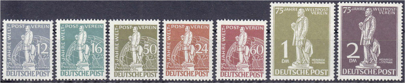 Deutschland
Berlin
75 Jahre Weltpostverein 1949, kompletter Satz in postfrisch...