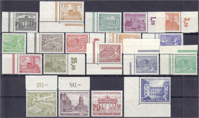 Deutschland
Berlin
1 Pf. - 5 DM. Bauten 1949, kompletter Satz in postfrischer ...