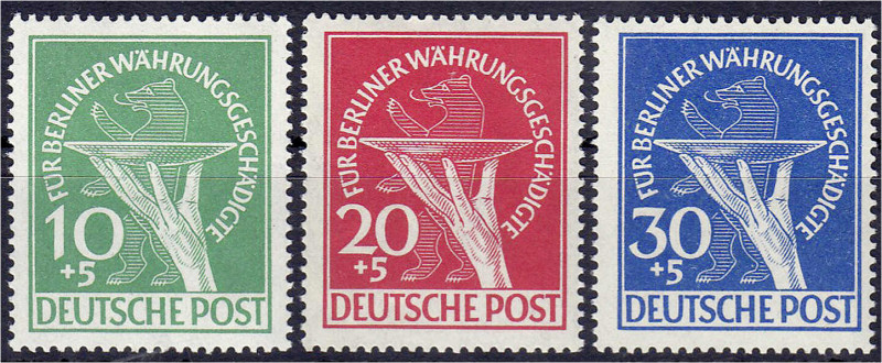 Deutschland
Berlin
10 Pf. - 30 Pf. Währungsgeschädigten 1949, kompletter Satz ...