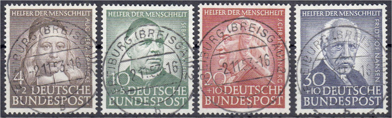 Deutschland
Bundesrepublik Deutschland
Wohlfahrt 1953, kompletter Satz mit zen...