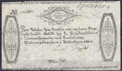 Ausland
Dänemark
Nationalbank Kopenhagen, 1 Rigsbankdaler 1819. III, übl. kleine Fehlstellen. Pick A53.