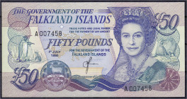 Ausland
Falklandinseln
50 Pounds 1.7.1990. I. Pick 16.