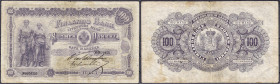 Ausland
Finnland
100 Markkaa 1898. No 0070255 mit 2 Originalunterschriften. IV, min. Einriss und etw. fleckig, äußerst selten Diese Var. mit Handunt...