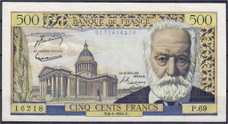 Ausland
Frankreich
500 Francs 6.1.1955. II, selten. Pick 133a.