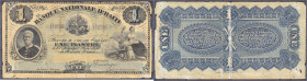 Ausland
Haiti
1 Piastre Sept. 1875. Mit original Unterschrift des Präsidenten Domingue. Verm. Unikat. IV-, kl. Fehlstellen und restaurierte Einrisse...