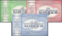 Ausland
Österreich
IRO International Refugee Organisation, 1, 5 u. 10 Unit o.D. II, sehr selten. Pick SI 222-224.