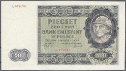 Ausland
Polen
500 Zloty 1.3.1940. II. Pick 98.