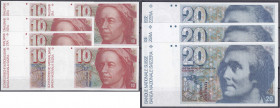 Ausland
Schweiz
6 X 10 u. 3 X 20 Franken 1987-1992. I- Pick 53-55.