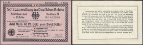 Die deutschen Banknoten ab 1871 nach Rosenberg
Deutsches Reich, 1871-1945
Ganze Schatzanweisung zu 8,40 Mark Gold = 2 Dollar 25.8.1923. Ein Siegel u...
